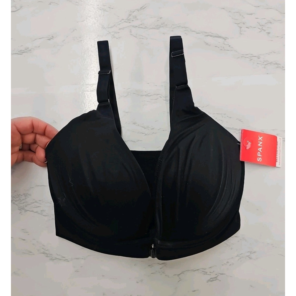 SPANX Bra-llelujah Adjustable Plunge Wireless Lift Bra 32D Black